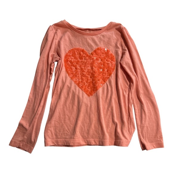 Crazy 8 Other - Kids Pink Heart Long Sleeve Shirt
